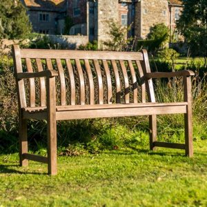 Strox Outdoor Broadfield 4Ft Wooden Seating Bench In Chestnut