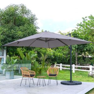 300cm Wide Garden Parasol Outdoor Hanging UV Resistant and Waterproof Umbrella for Patio