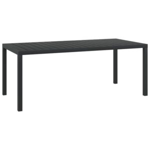 Darwen Aluminium Garden Dining Table Large In Black