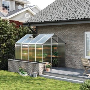 Aluminium Polycarbonate Apex Greenhouse