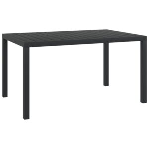 Darwen Aluminium Garden Dining Table Medium In Black