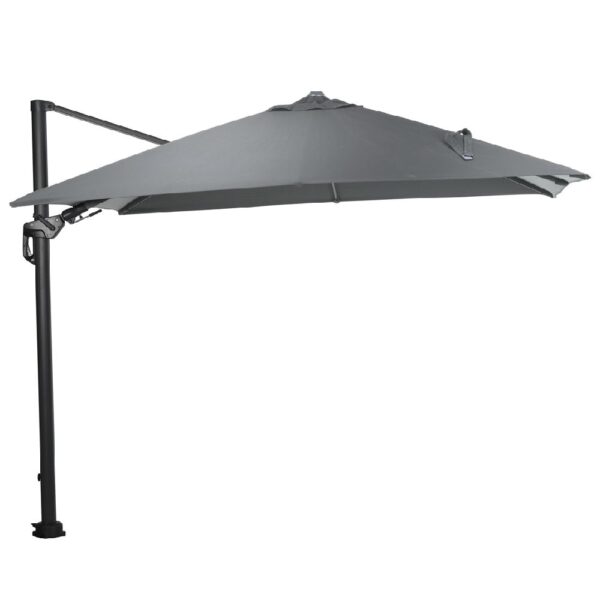 Hawo Polyester Garden Lumen Parasol In Dark Grey With LED