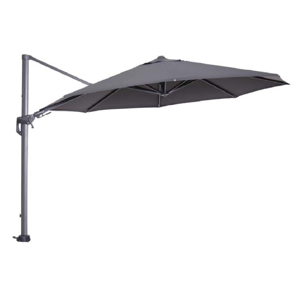 Hawo Polyester Garden Round Parasol In Dark Grey