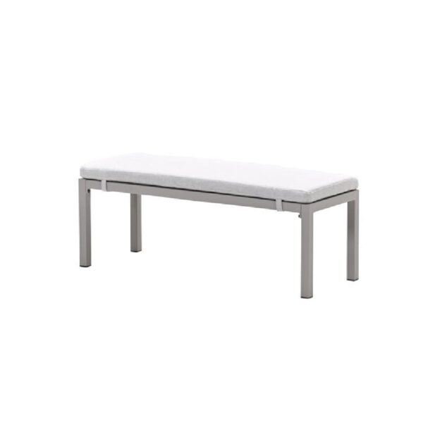 Marietta Aluminium Garden Seating Bench With Cushion In Taupe