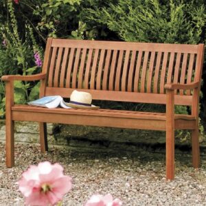 Walsall Wooden Garden 2 Seater Bench In Natural