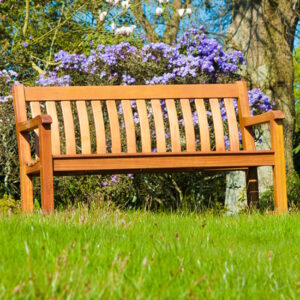 Clyro Wooden Garden George Bench Seating Bench In Rich Brown