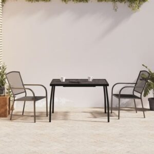 Vino Small Steel 3 Piece Garden Dining Set In Anthracite