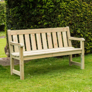 Pelham Large Wooden Garden Seating Bench In Ash Grey