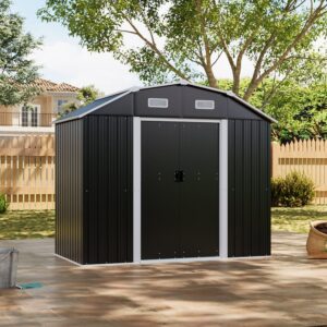 7×4 ft Galvanized Steel Large Acrylic Storage Shed