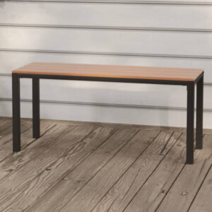 Alfresco Outdoor Metal Garden Bench in Brown