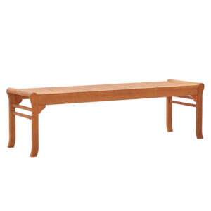 Amvi Wooden 3 Seater Garden Bench In Natural