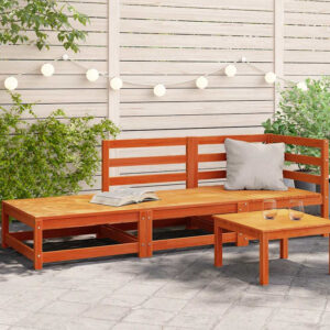 Etreno Outdoor Solid Wood Corner Seating Set in Brown