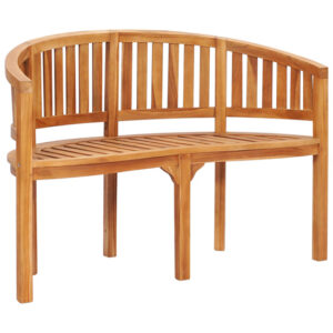 Ivan Banana Shape Garden Seating Bench Small In Natural